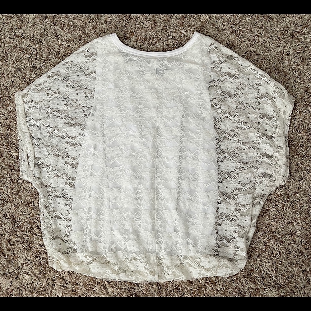 Lace Top with Built In Tank - Picture 3 of 3